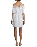 Island Fare Embroidered-Trim Coverup Dress