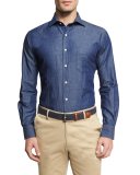 Crown Cool Denim Shirt, Blue