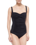 Ruched Sweetheart Tankini Swim Top