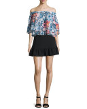 Vanessa Off-The-Shoulder Floral-Print Top, Multi Colors