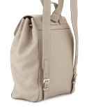 Vitello Daino Backpack, Light Gray (Pomice)