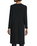 Long-Sleeve Ribbed Cashmere Drama Tunic 