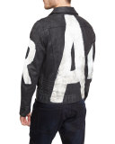 RAW Painted Denim Jacket, 3D Dark Aged
