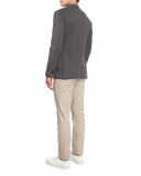 Double-Knit Two-Button Blazer