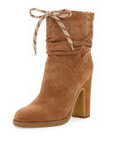 Jona Slouchy Suede Bootie, Stucco Tan