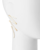 Large 14K Gold Bolt Stud Earrings