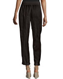 Organic Linen Straight-Leg Ankle Pants