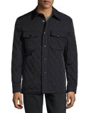 Quilted Shirt Jacket, Navy