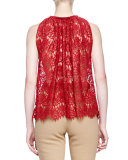Sheer Lace Trapeze Top