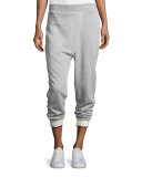 Draped Jersey Lounge Pants, Heather Gray