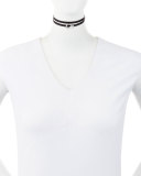 Ivy Moonstar Leather Choker Necklace