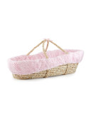 Ziggy Moses Basket w/ Bedding, Pink