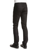 Archer Coated Leather Jacket, Black