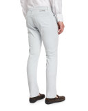 Ray Regular-Fit Five-Pocket Pants, Ice Gray