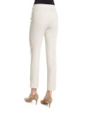 Slim-Leg Cropped Pants, Seashell
