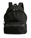 Solid Nylon Backpack, Black