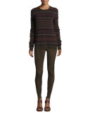 Loden Fair Isle Crewneck Cashmere Sweater