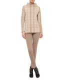 Mara Skinny Stretch-Knit Pants, Camel