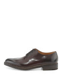 Malta Tramezza Calfskin Split-Toe Oxford with Norwegian Welt, Chocolate