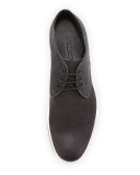 Pebbled Leather Chukka Sneaker, Black