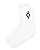 Cruz Ribbed-Cuff Short Socks with Logo