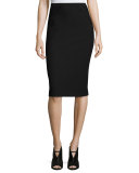 Harla Lace Combo Pencil Skirt, Black
