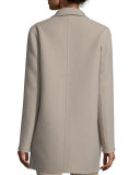 Addison Open-Front Jacket, Taupe