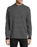 Striped Long-Sleeve T-Shirt, White/Black