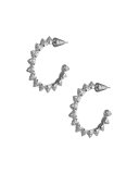 Pave Mini Cone Hoop Earrings