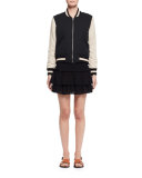 Dabney Reversible Cotton Bomber Jacket, Ecru
