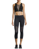 Aileen 3/4-Length Compression Tights, Black 