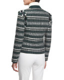 Norfolk Tweed Button-Front Jacket, Horseback Tweed
