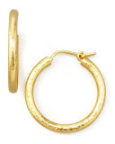 Giant Hammered 19k Gold Hoop Earrings