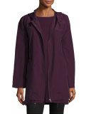 Lightweight Hooded Zip-Front Jacket, Raisonette, Petite