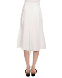 High-Waist Trumpet Skirt, Off White