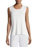 Scoop-Neck Knit Tank, New Ivory