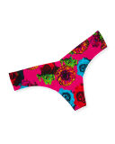 Printed Microfiber Thong