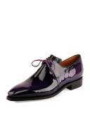 Arca Patent Leather Derby Shoe, Purple