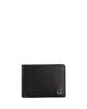 Monaco Textured Leather Bi-Fold Wallet, Black