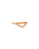 Ultra Mini V Crystal Ring, Rose Golden