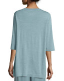 Luxe Featherweight Merino Ballet-Neck Top