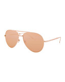 Foldable Aviator Sunglasses, Rose Gold