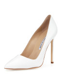 BB Leather 115mm Pump, White 