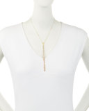 Tri Petite Blake Three-Tone Tassel Necklace