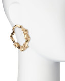 Flounced Golden Ribbon Earrings