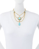 18K Gold & Turquoise Cabochon Necklace