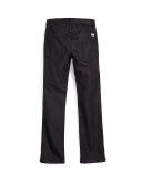 Terry-Lined Slim-Fit Jeans, Black, Size 8-16