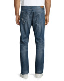 Geno Distressed Patchwork Denim Jeans