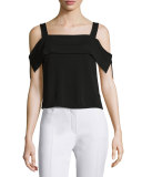 Thabo Cold-Shoulder Top, Black