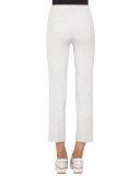 Franca Techno Stretch Ankle Pants, Silver